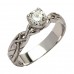 White Gold Diamond Ring 0.33 Ct with Celtic Knots - 18K Gold Livia Jewelry Collection